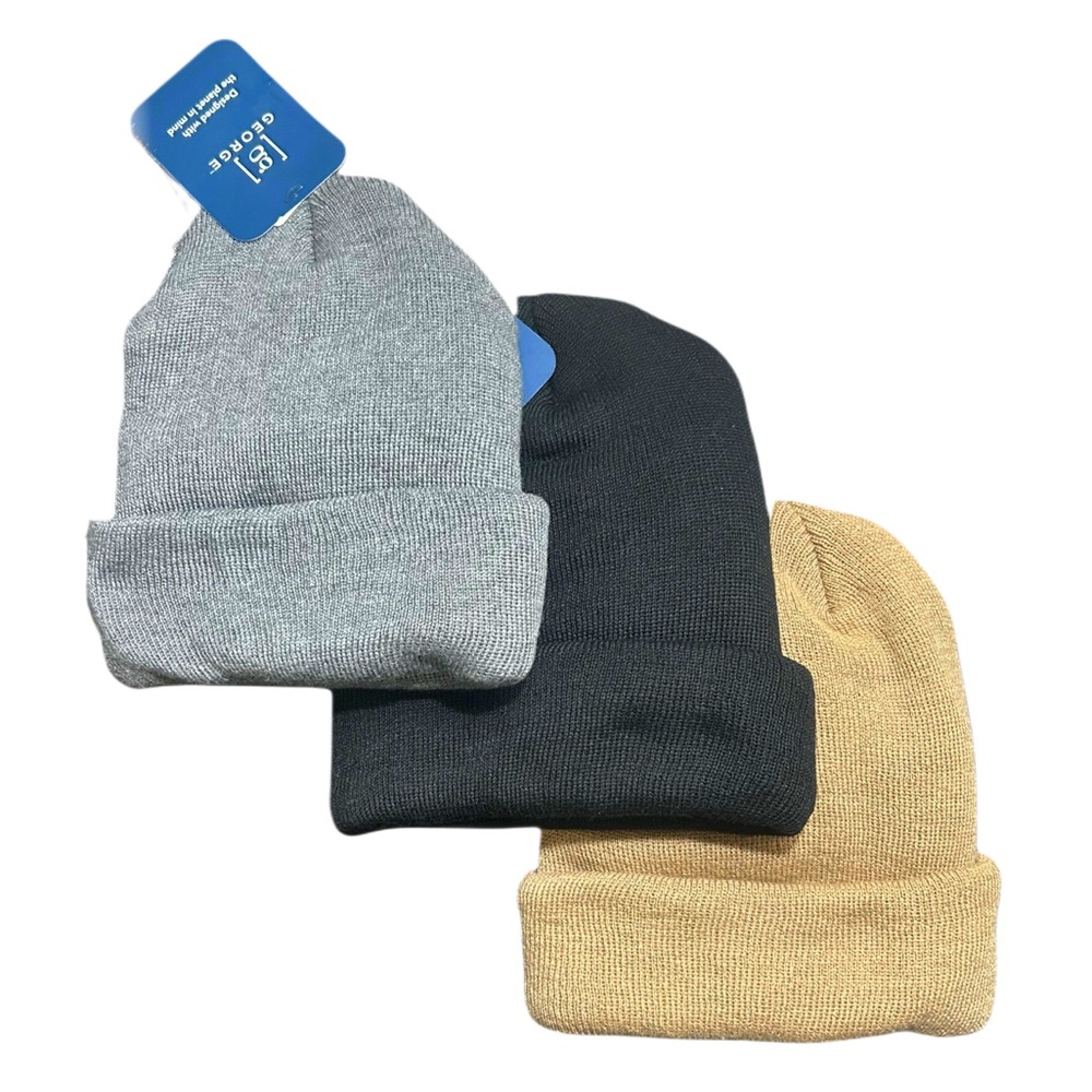 George Men's Hat Trio - Gray, Black, Tan